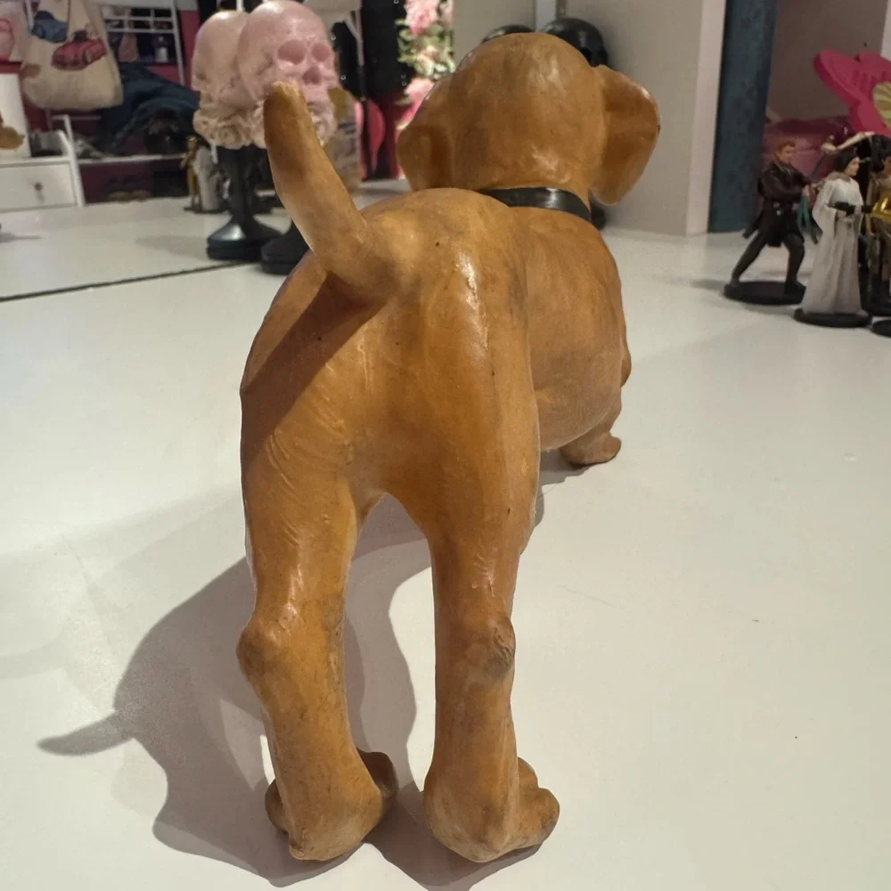 Antique Tan Dachshund Dog Squeaky Toy - Picture 4 of 7